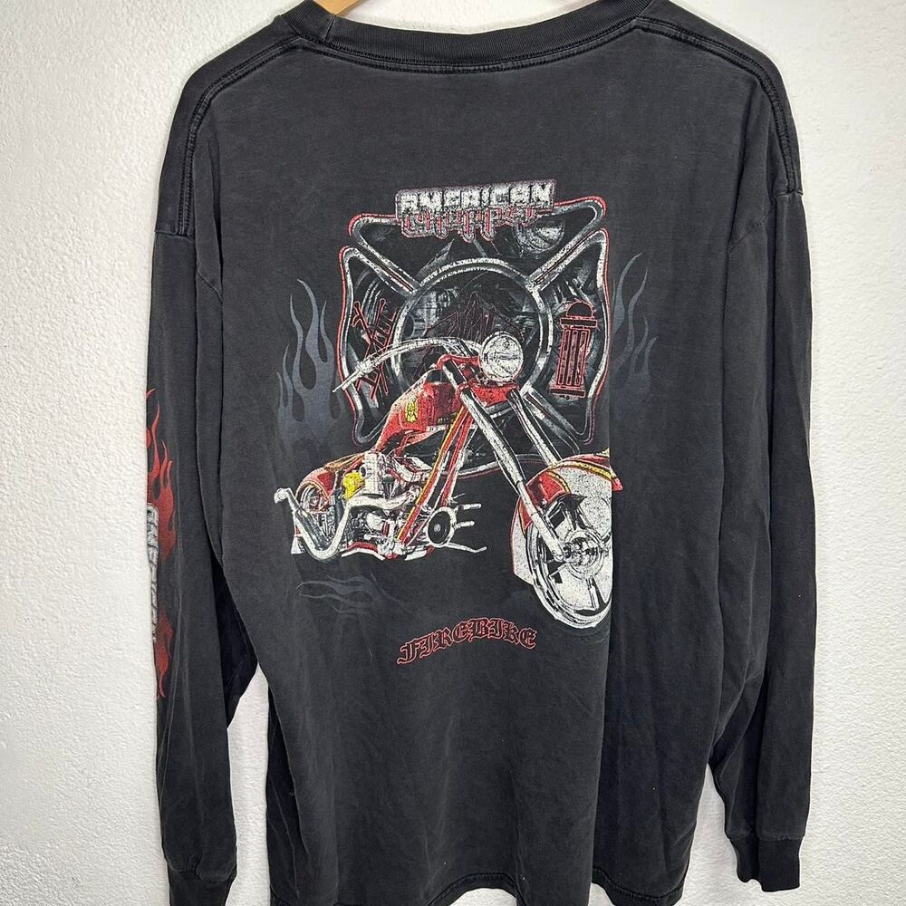 American Choppers Men's Black and Grey T-shirt